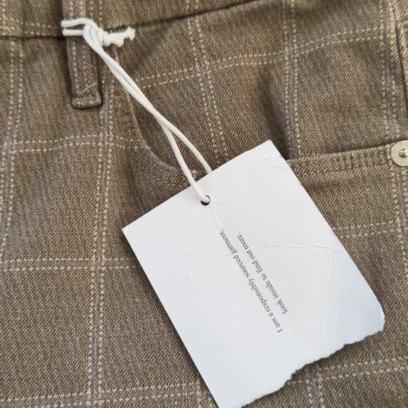 FRAME LE CROP MID RISE MINI BOOTCUT JEANS IN SKYBLUE PLAID NWT‎ WOMEN'S SIZE 29 - Picture 15 of 16